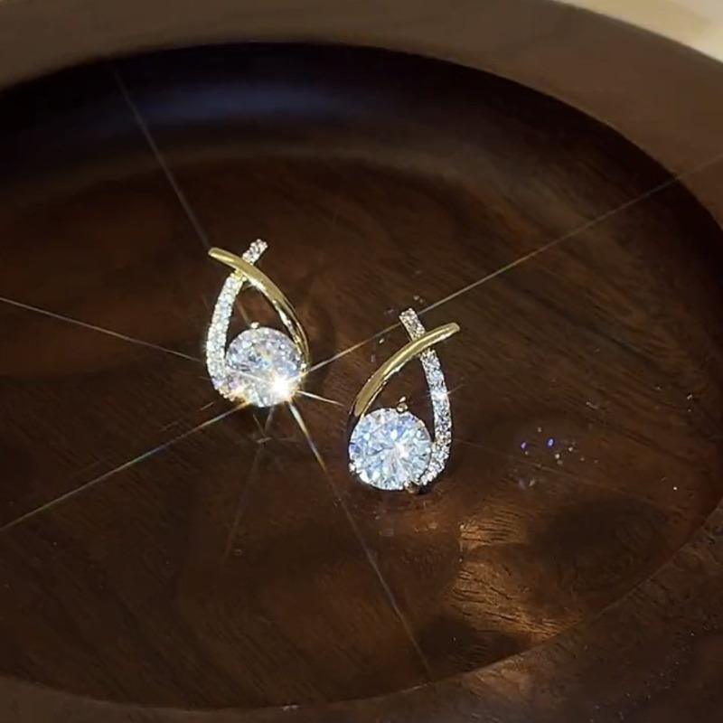 Diamond Cross Earrings