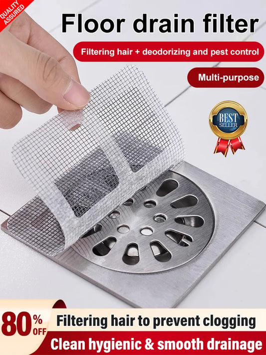 Disposable self-adhesive floor drain stickers