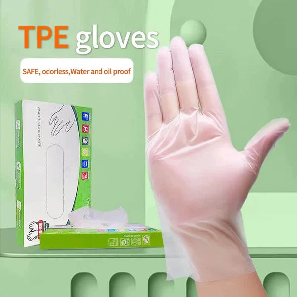 100Pcs Thickened disposable TPE gloves