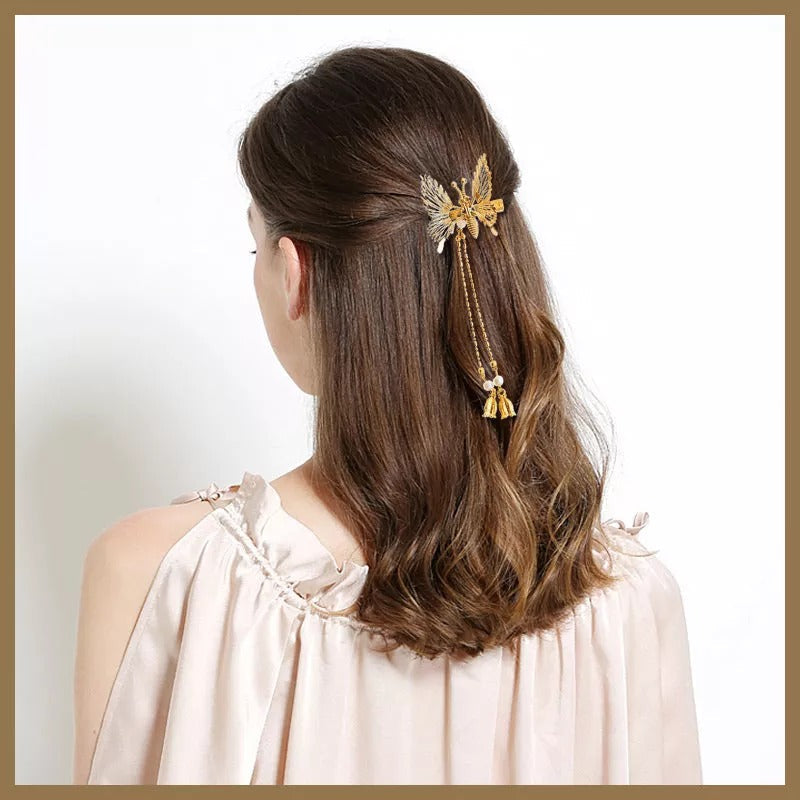 ELEGANT TASSEL BUTTERFLY HAIRPIN